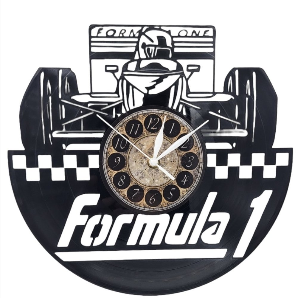 FORMULA 1 Racing vinyl record clock indy Nascar gifts for dad indy fan